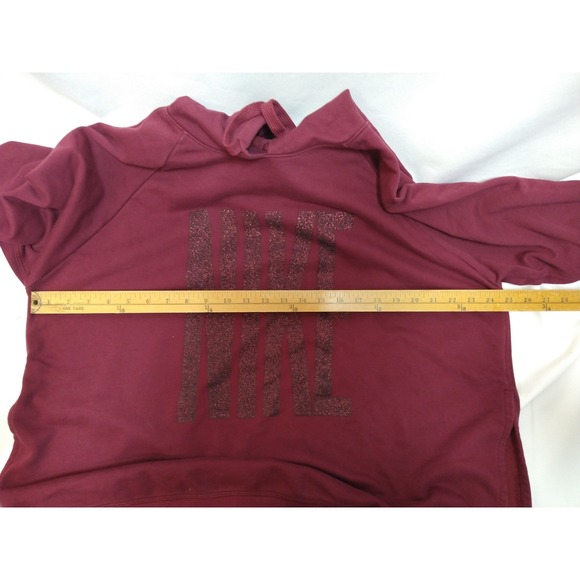 NIKE PULLOVER HOODIE, MAROON, SIZE XL, LONG SLEEVE, DRI FIT, EASY CARE - Picture 8 of 11